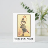 「やったね!あなたはそれをした!」おめでとう ポストカード (スタンド正面)
