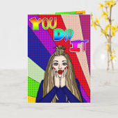 やったね!おめでとう! カード (黄色い花)