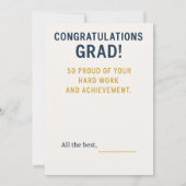 「やったね!」 卒業カード – 卒業おめでとう 招待状 (裏面)