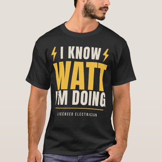 やったね!電気工事士ジョーク Tシャツ (正面)