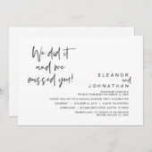 やったよ、あなたたちを恋しく思った、結婚式の秘密の式の仲間たちよ 招待状 (正面/裏面)