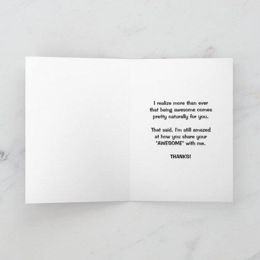 やったー！最高に素敵な友達でいてくれてありがとう！ サンキューカード (内部)