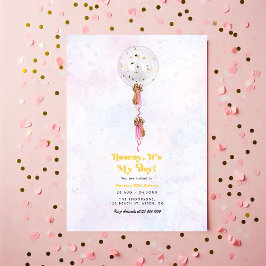 やった今日だ！誕生日ミニマルパーティー 招待状