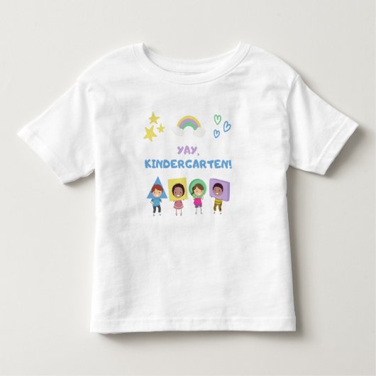 やった幼稚園!かわいい男女兼用子 トドラーTシャツ (正面)