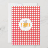 やった!カウボーイバースデーパーティーの招待 招待状 (裏面)