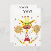 やった！グリーティングカード サンキューカード (正面/裏面)