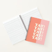 やった！前向き浮きインスパイア出しピンクとサンゴ ノートブック (内部)