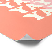 やった！前向き浮きインスパイア出しピンクとサンゴ ポスター (角)