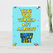 やった！君は無事に判明した。誕生日おめでとう カード (正面)