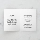 やった!君は無事に判明した。誕生日おめでとう カード (内部)