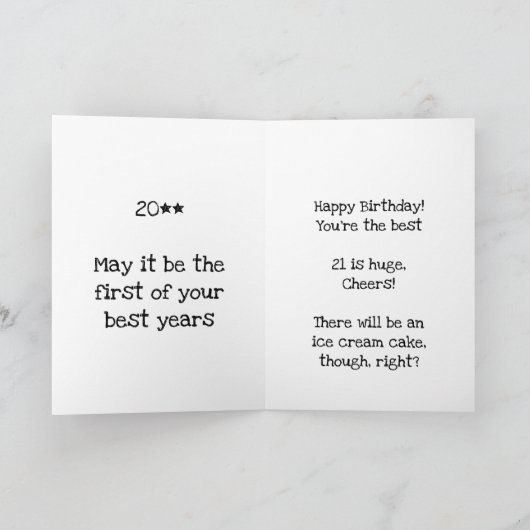 やった！君は無事に判明した。誕生日おめでとう カード (内部)