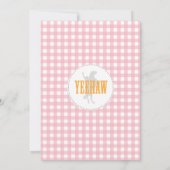 やった!女性のカーボーイ誕生日パーティーへの招待 招待状 (裏面)