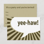 やった！:漫画音声バブル 招待状 (正面/裏面)