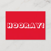 やった！赤はっきりした白タイポグラフィモダンおもしろい アドバイスカード (正面)