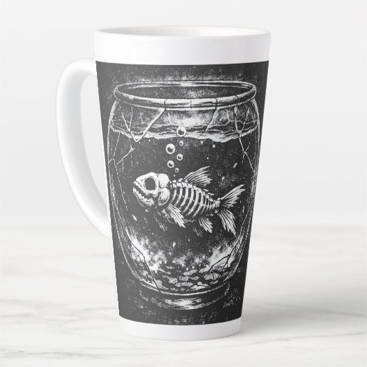 "やっているよ" - BurnsInHellによる金魚 カフェラテマグ (左アングル)