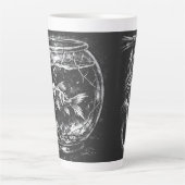 "やっているよ" - BurnsInHellによる金魚 カフェラテマグ (正面)