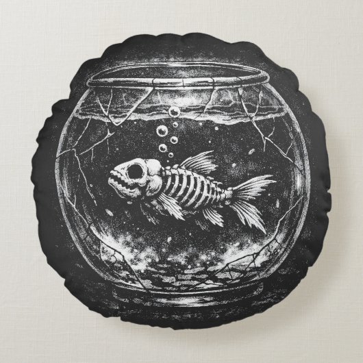 "やっているよ" - BurnsInHellによる金魚 ラウンドクッション (正面)
