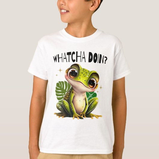 やってるのか?奇妙おもしろいなカエル Tシャツ (正面)