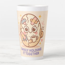 やっとのことで持ちこたえてる カフェラテマグ