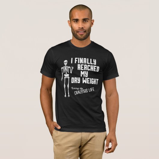 やっと乾式透析に達しおもしろいた Tシャツ (正面フル)