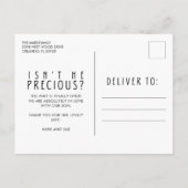 やっと写真男の赤ちゃん誕生 案内ポストカード (裏面)