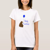 やっと動く、風船クマの楽しい名言 Tシャツ (正面)