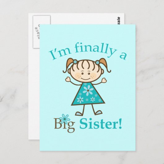 やっと姉の棒体形の女の子だ ポストカード (正面/裏面)