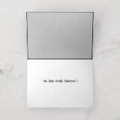 「やっと小型化した」カード 箔グリーティングカード (内側レイダウン)