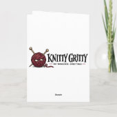 やっと成功したね Knitty+Grittyの面白いお祝いカード カード (裏面)
