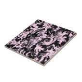 やっと果実のピンク及び黒い混合された色のタイル タイル (側面)