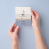 やっと着いた婚約したぞ！の結婚発表写真 チラシ (手)