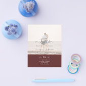 やっと着いた婚約したぞ！の結婚発表写真 チラシ (シングル)