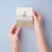 やっと着いた婚約したぞ！の結婚発表写真 チラシ (手)