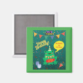 やっと私の誕生日2月29日のカエル紙吹雪 マグネット (正面/裏面)