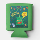 やっと私の誕生日2月29日のカエル紙吹雪 缶クーラー (裏面)