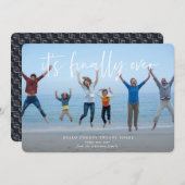 やっと終わった | Hello 2022 Holidayフォトカード 招待状 (正面/裏面)