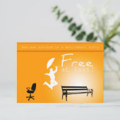 やっと自由になった！退職パーティの招待状 招待状 (スタンド正面)