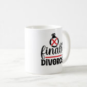 やっと離婚したよ 面白い コーヒーマグカップ | 離婚おめでとう (正面右)