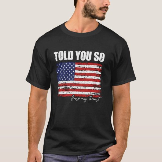 やっぱりかとサイン入り陰謀論者おもしろグッズ フリー Tシャツ (正面)