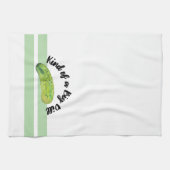 やっぱり大きなディルだ Funny Pickle Pun キッチンタオル (横)