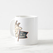 やっぱり私がGOATだ コーヒーマグカップ (正面左)