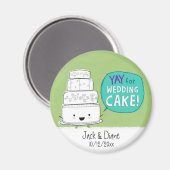 やっ結婚て！カスタマイズ可能 マグネット (正面/裏面)