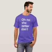 やばいぜ、やっちゃダメだって Tシャツ (正面フル)