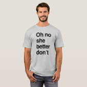 やばいぜ、やっちゃダメだって Tシャツ (正面フル)