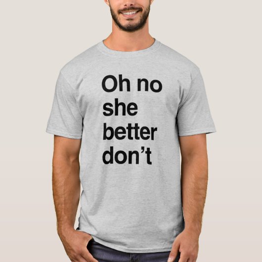 やばいぜ、やっちゃダメだって Tシャツ (正面)