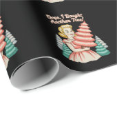 やばい、また木を買っちゃった 面白い クリスマス ラッピングペーパー (ロールコーナー)