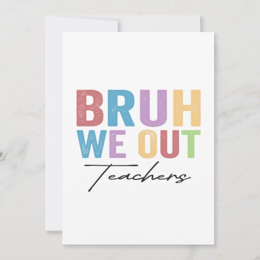 やばい、先生、終わったぜ！先生、学校最後の日！ 招待状 (正面)