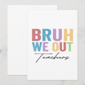 やばい、先生、終わったぜ！先生、学校最後の日！ 招待状 (正面/裏面)