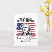 やばい、明日提出なのに、面白い7月4日、トーマス カード (黄色い花)