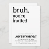 やばい！男子の誕生日パーティーに誘われてる！ 招待状 (正面/裏面)